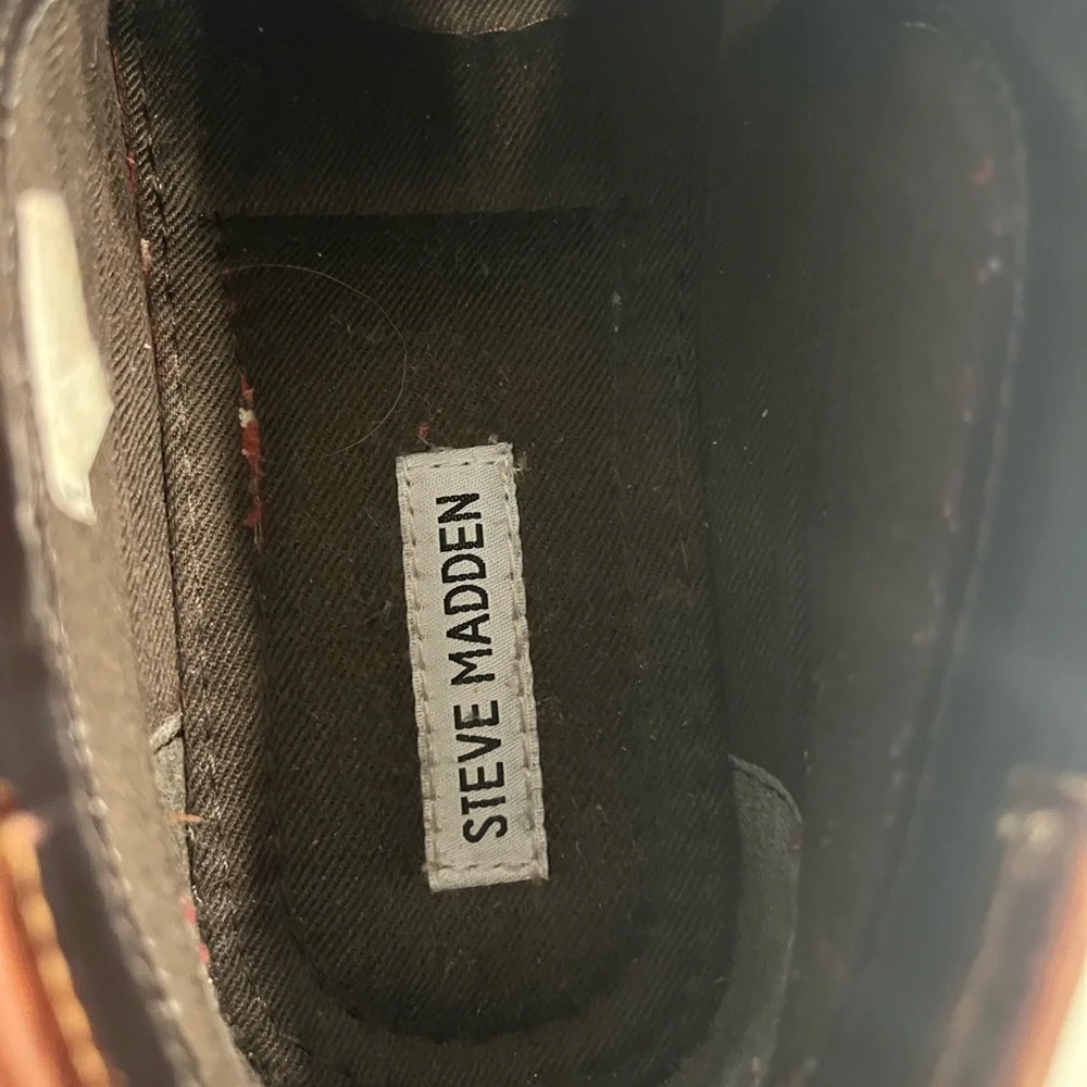 Steve Madden P-Ivon Wood 982 BROWN‎ Leather Lace Up Chukka BOOTS size 10